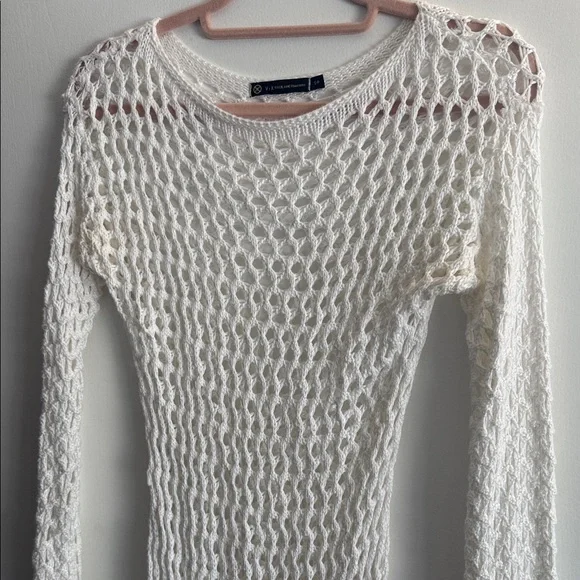 ViX Paula Hermanny Size Small Belle Crochet Knit Long Sleeve Cover-Up Women Swim - Picture 16 of 16